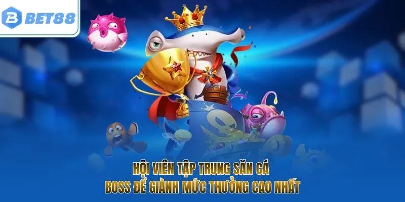 Hội viên tập trung săn cá boss để giành mức thưởng cao nhất