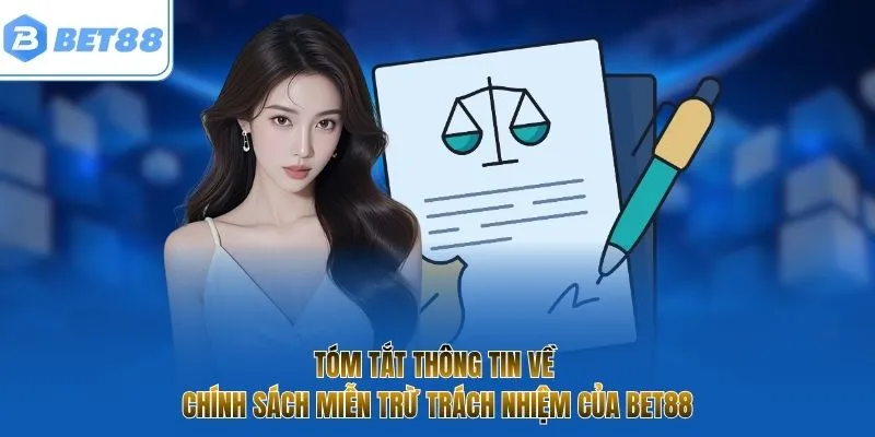 Tóm tắt thông tin về chính sách miễn trừ trách nhiệm của BET88
